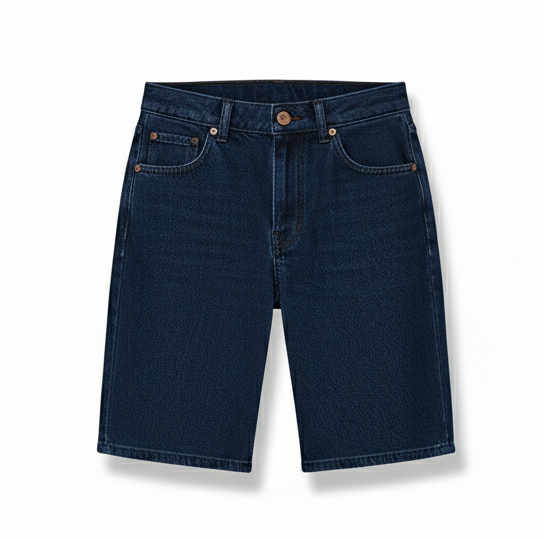 Fitted Denim Shorts – Modern Minimalist