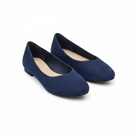 Suede Flat Pumps – Elegant Minimalism