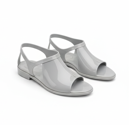 Plastic Flat Sandals – Modern Utility
