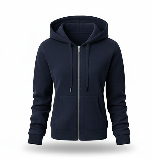 Zip-Up Hoodie – Minimalist Comfort