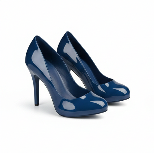 Plastic Closed Toe Heels – Sleek Statement