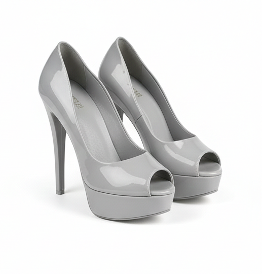 Plastic Open Toe Heels – Sleek Statement