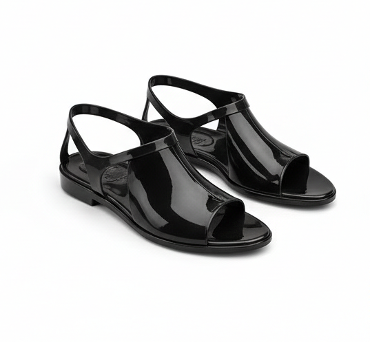 Plastic Flat Sandals – Modern Utility