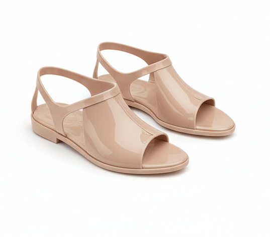 Plastic Flat Sandals – Modern Utility