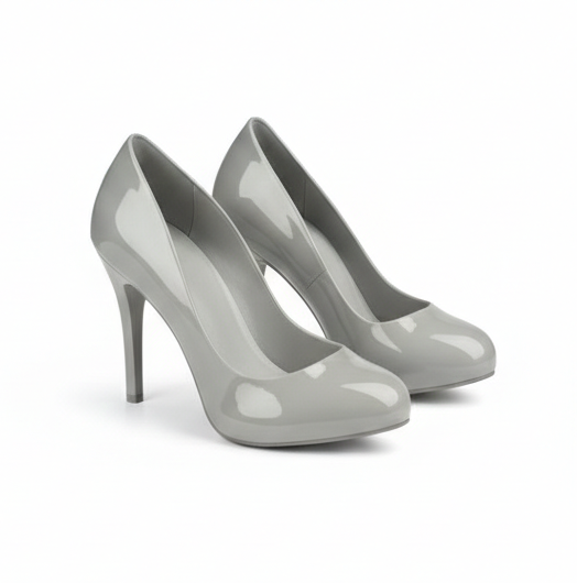 Plastic Closed Toe Heels – Sleek Statement