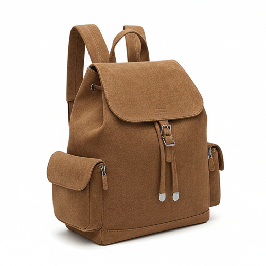 Suede Backpack – Modern Minimalist