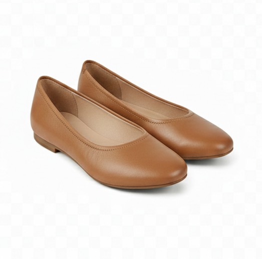 Leather Flat Pumps – Timeless Minimal