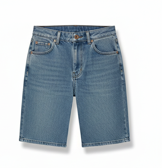 Fitted Denim Shorts – Modern Minimalist