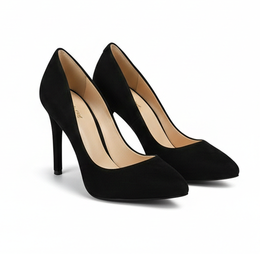 Suede Closed Toe Heels – Refined Elegance