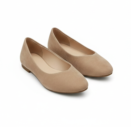 Suede Flat Pumps – Elegant Minimalism