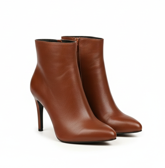 Leather Ankle Heel Boots – Modern Edge