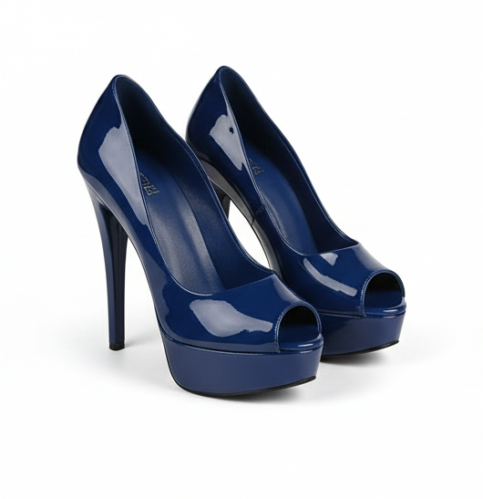 Plastic Open Toe Heels – Sleek Statement