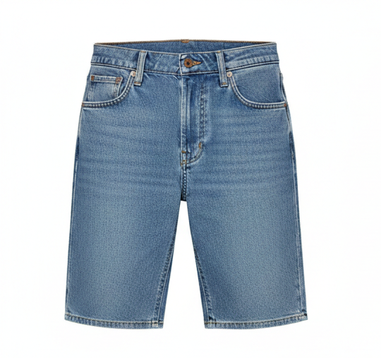 Wide-Leg Denim Shorts – Modern Minimalist