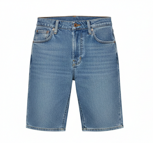 Wide-Leg Denim Shorts – Modern Minimalist
