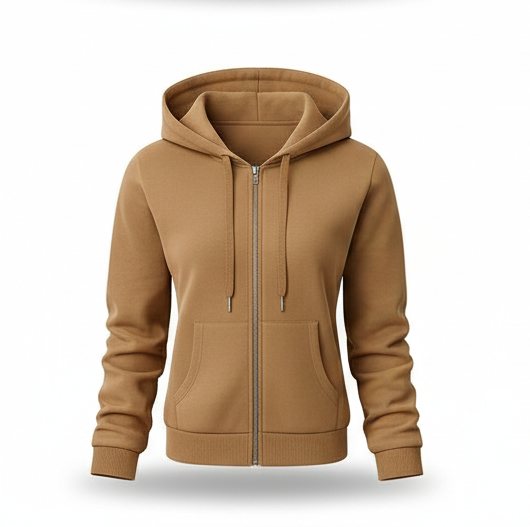 Zip-Up Hoodie – Minimalist Comfort